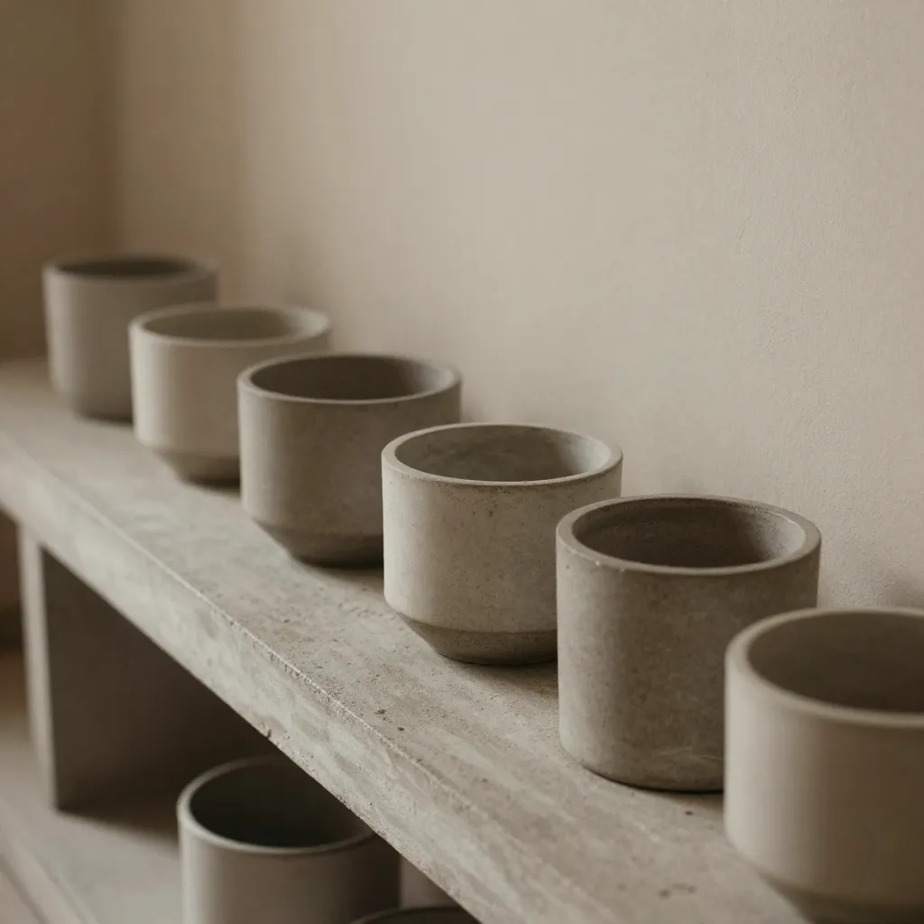 Minimalistisk betongkrukke